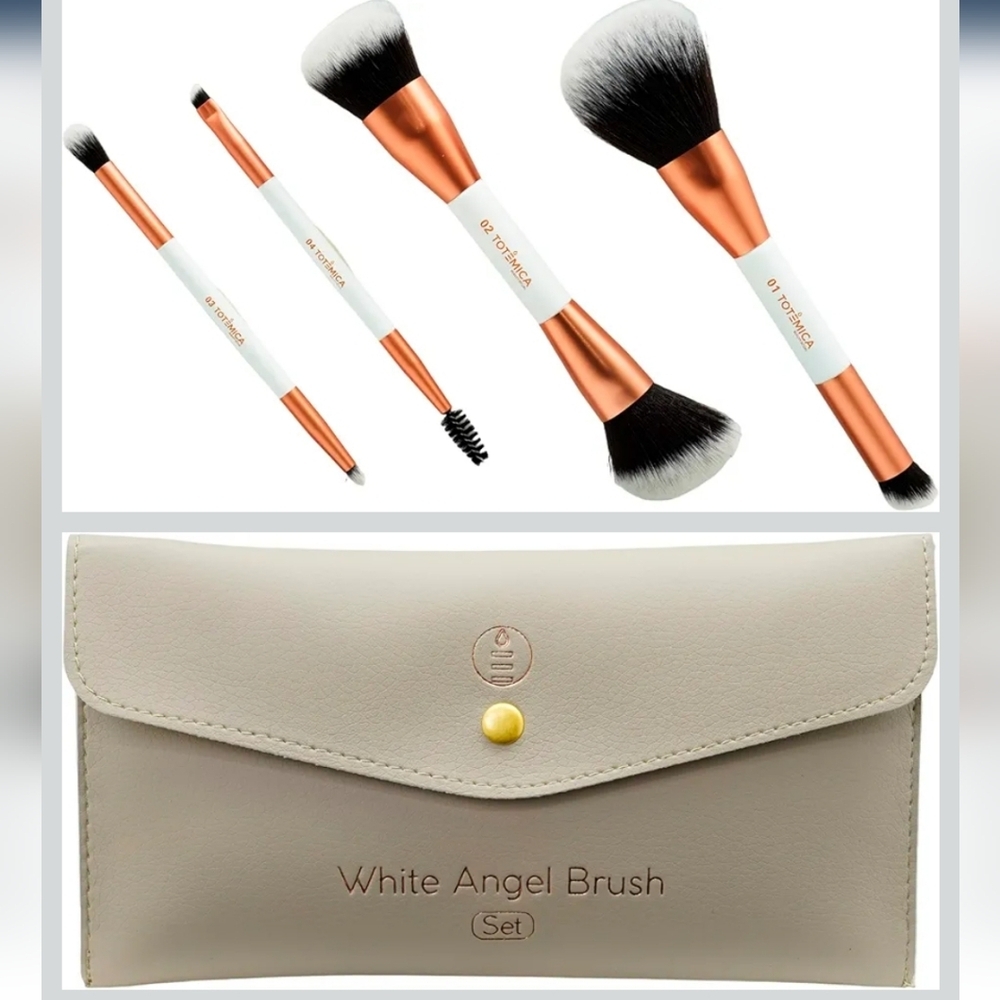 Totemica White Angel Brush Set Of 4 In Case New Sealed Package